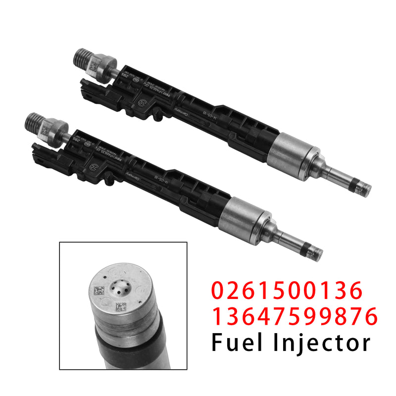 BMW F10 M5 F06 F07 F12 F13 F15 X5 0261500136 13647599876 2Pcs Fuel Injector