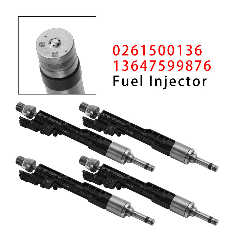 BMW F10 M5 F06 F07 F12 F13 F15 X5 0261500136 13647599876 4PCS Fuel Injector