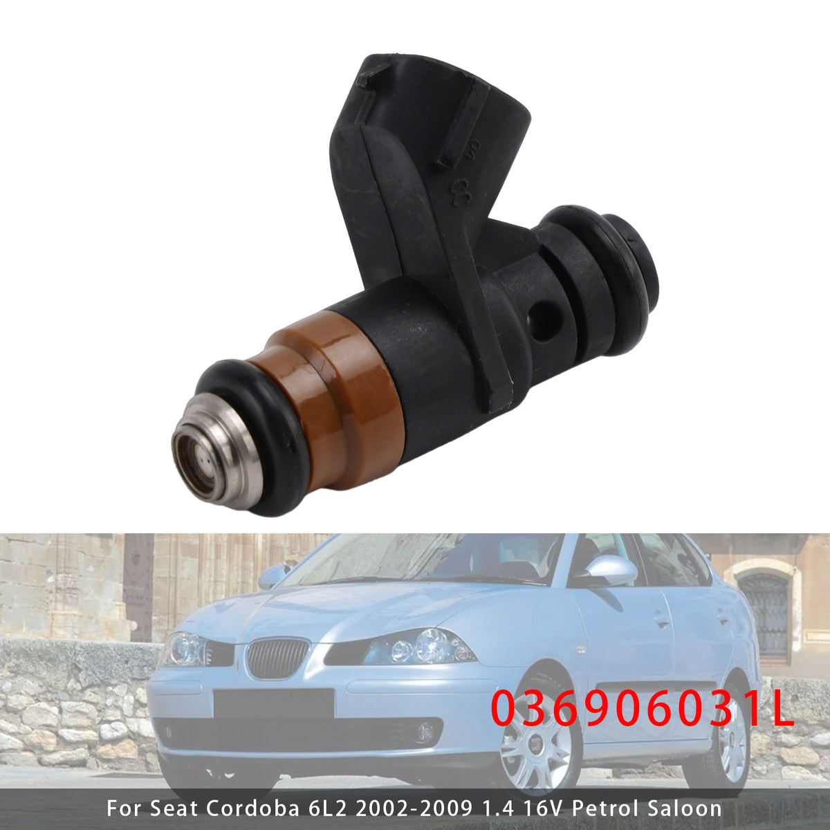 Seat Cordoba Ibiza Skoda Fabia VW Golf 1.4 1.6 036906031L 1PCS Fuel Injector