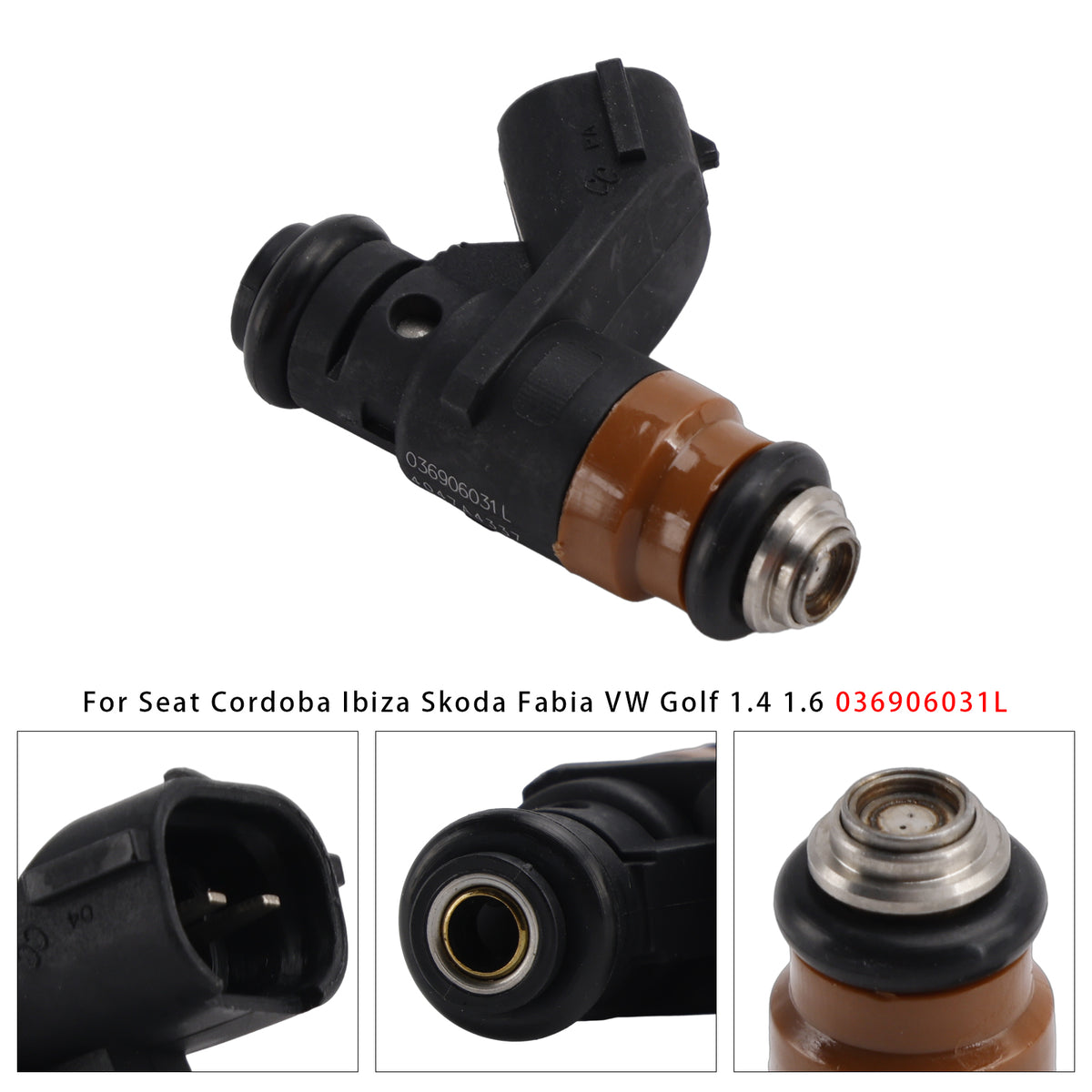 Seat Cordoba Ibiza Skoda Fabia VW Golf 1.4 1.6 036906031L 1PCS Fuel Injector