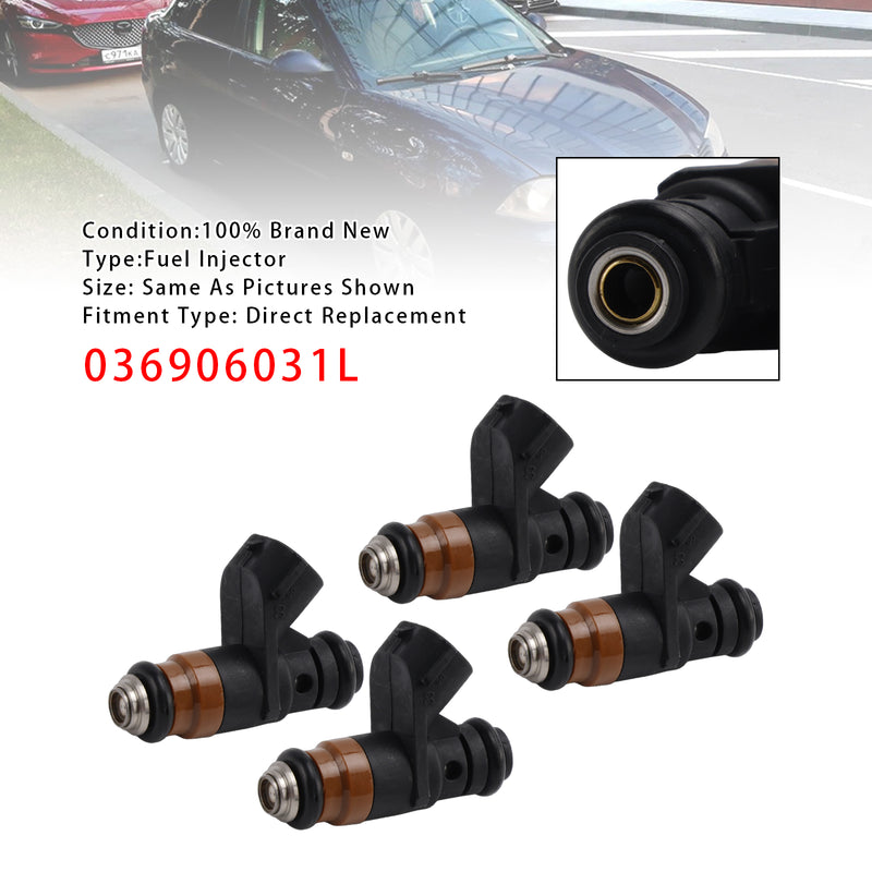 Seat Cordoba Ibiza Skoda Fabia VW Golf 1.4 1.6 036906031L 4PCS Fuel Injector