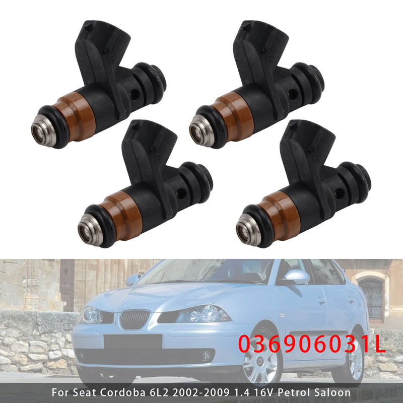 Seat Cordoba Ibiza Skoda Fabia VW Golf 1.4 1.6 036906031L 4PCS Fuel Injector