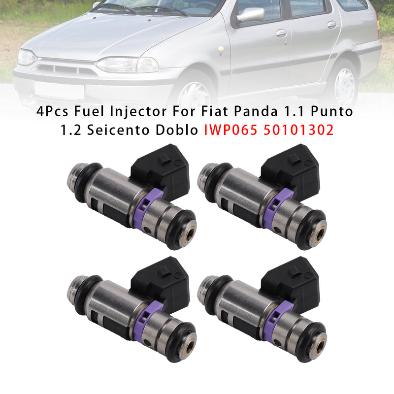 Fiat Panda 1.1 Punto 1.2 Seicento Doblo IWP065 50101302 4PCS Fuel Injector