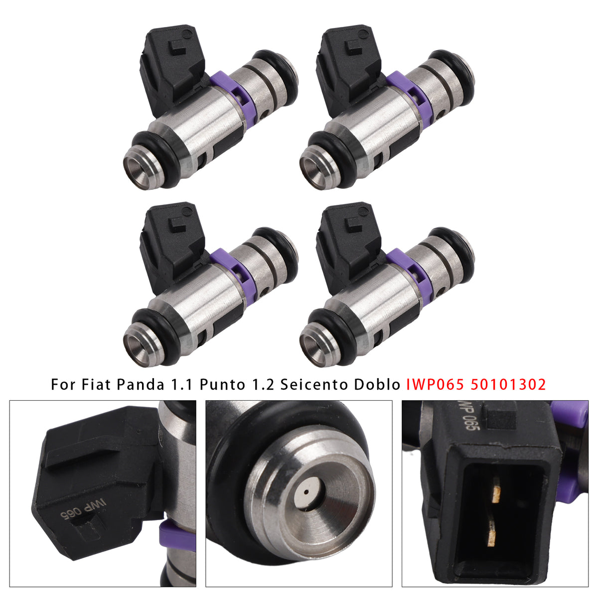 Fiat Panda 1.1 Punto 1.2 Seicento Doblo IWP065 50101302 4PCS Fuel Injector