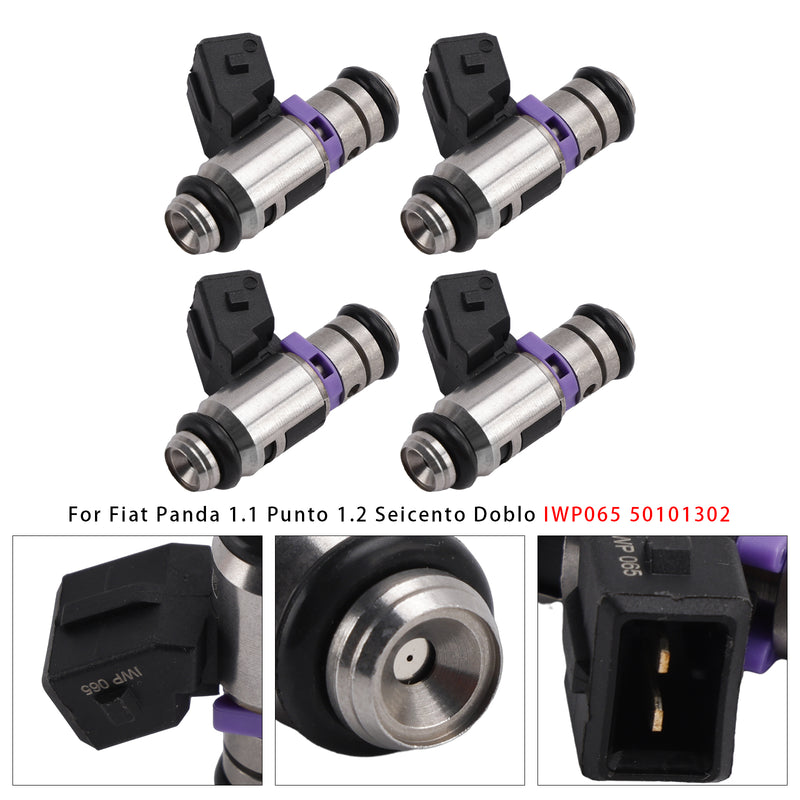 Fiat Panda 1.1 Punto 1.2 Seicento Doblo IWP065 50101302 4PCS Fuel Injector