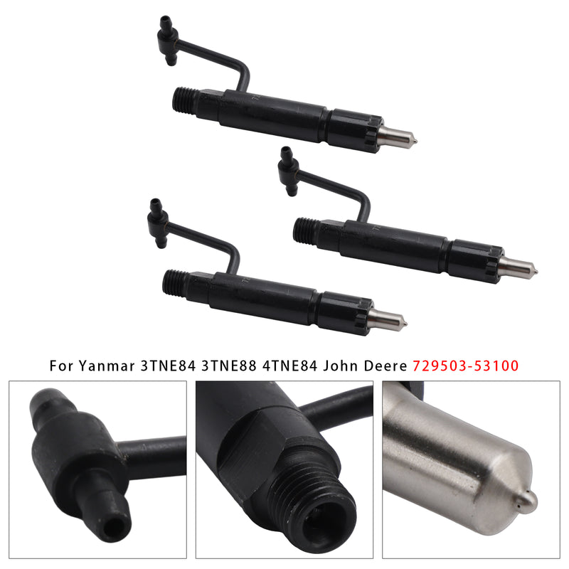 Yanmar 3TNE84 3TNE88 4TNE84 John Deere 729503-53100 3Pcs Fuel Injector