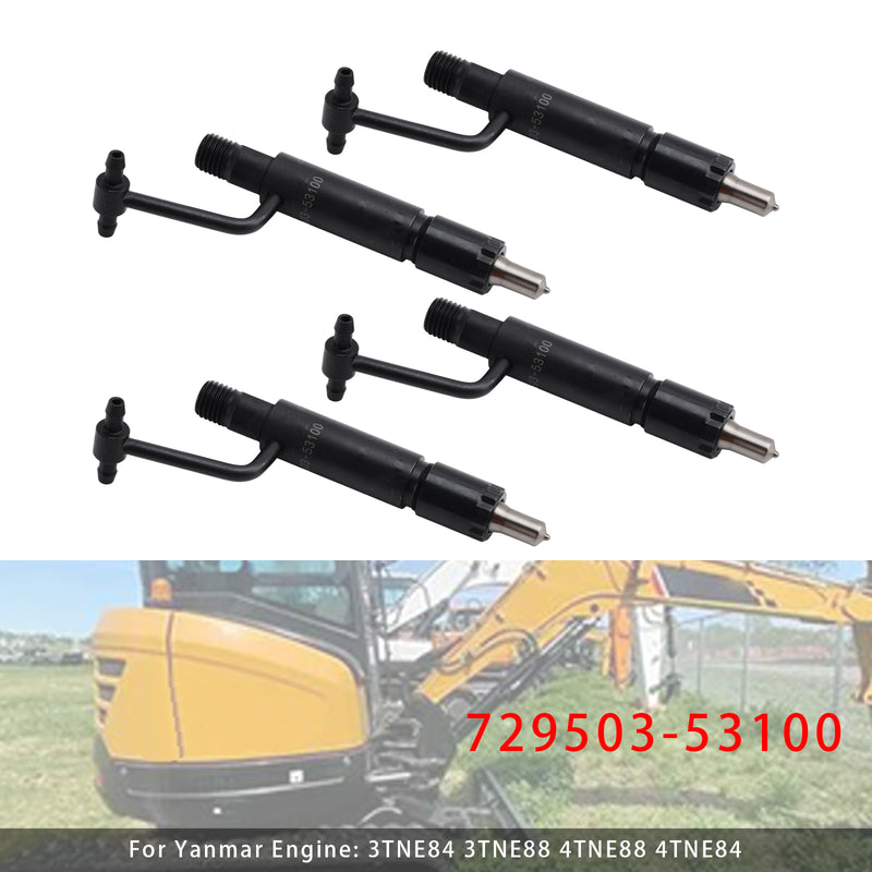 Yanmar 3TNE84 3TNE88 4TNE84 John Deere 729503-53100 4PCS Fuel Injector