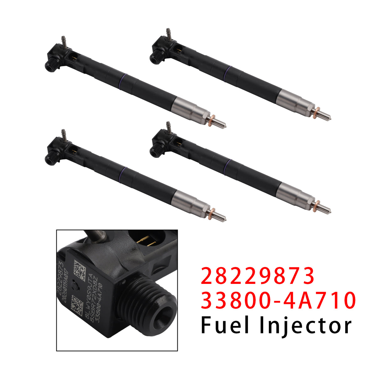 Hyundai KIA H1 2.5 CRDi Kia 28229873 33800-4A710 4PCS Common Rail Injector