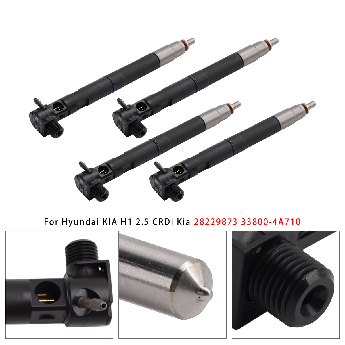 Hyundai KIA H1 2.5 CRDi Kia 28229873 33800-4A710 4PCS Common Rail Injector