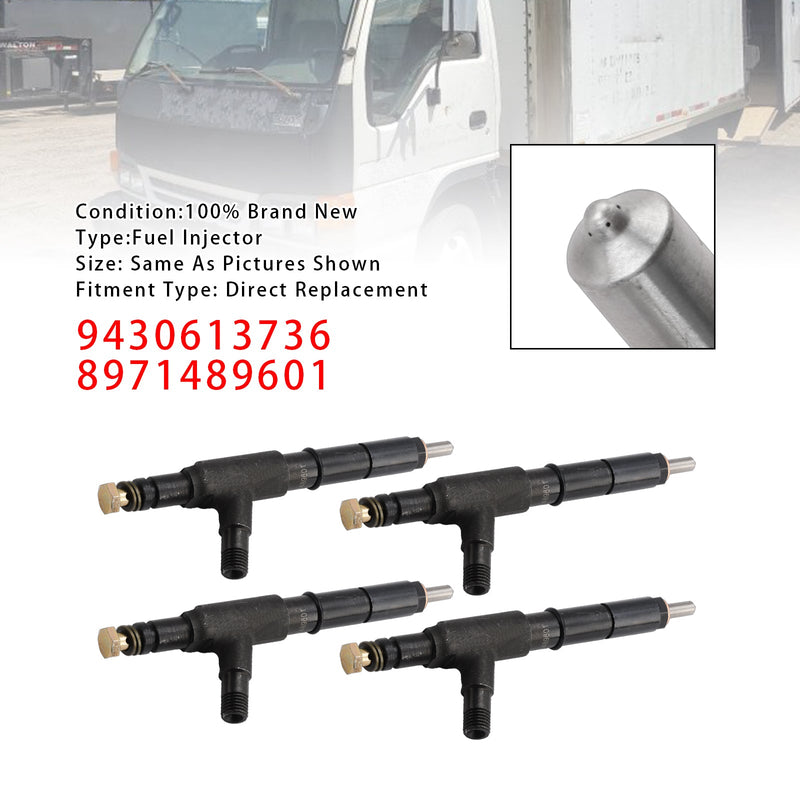 Isuzu 4HE1 4.8L 4HG1T 4.6L NPR NQR 9430613736 8971489601 4PCS Fuel Injector