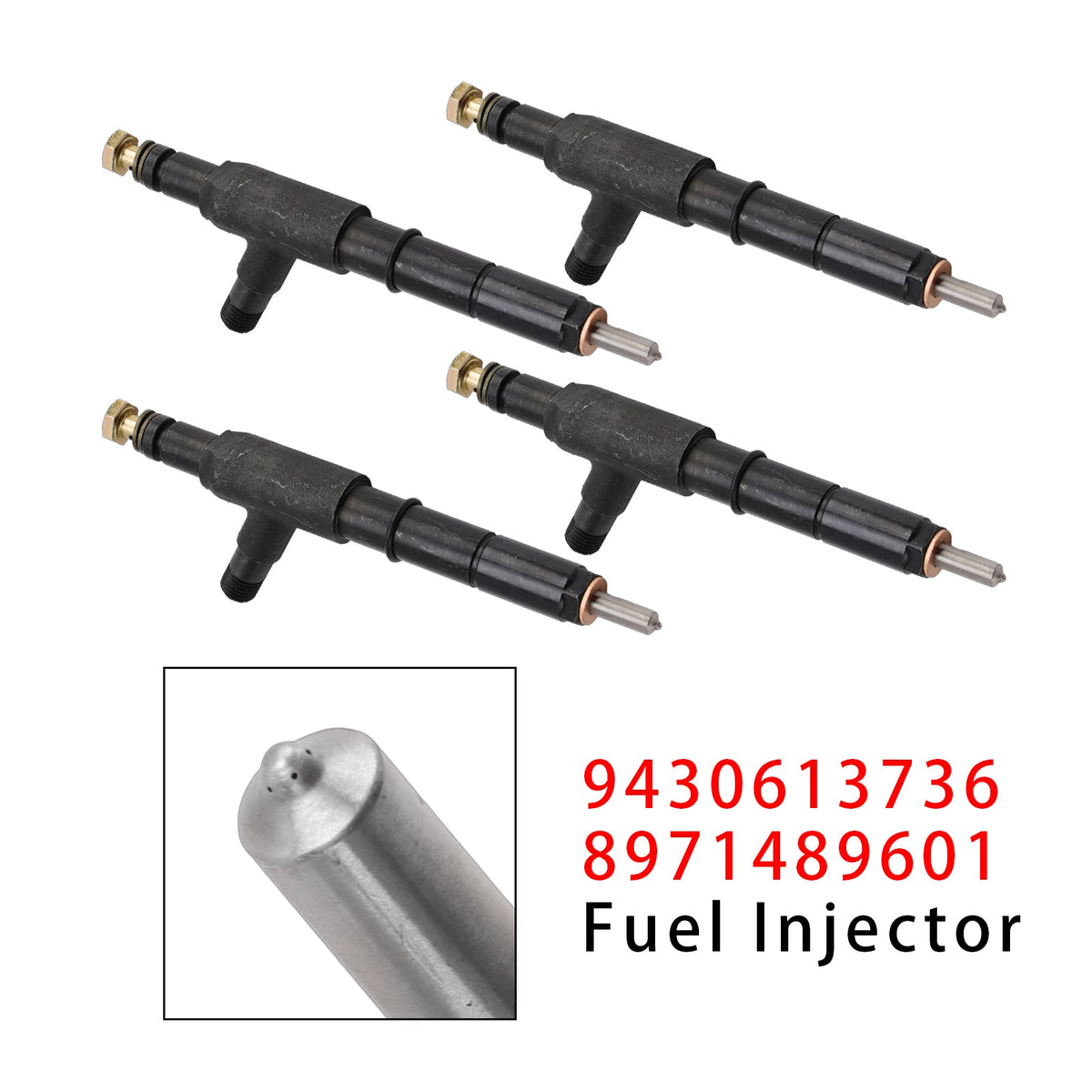 Isuzu 4HE1 4.8L 4HG1T 4.6L NPR NQR 9430613736 8971489601 4PCS Fuel Injector