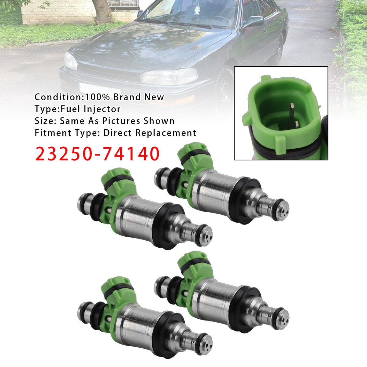 Toyota Camry Celica Solara 2.2L RAV4 1994-2000 23250-74140 4PCS Fuel Injector