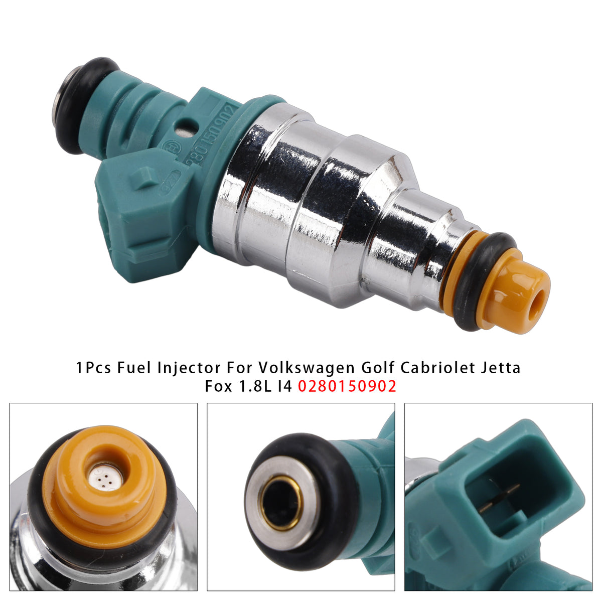 Volkswagen Golf Cabriolet Jetta Fox 1.8L I4 0280150902 1PCS Fuel Injector
