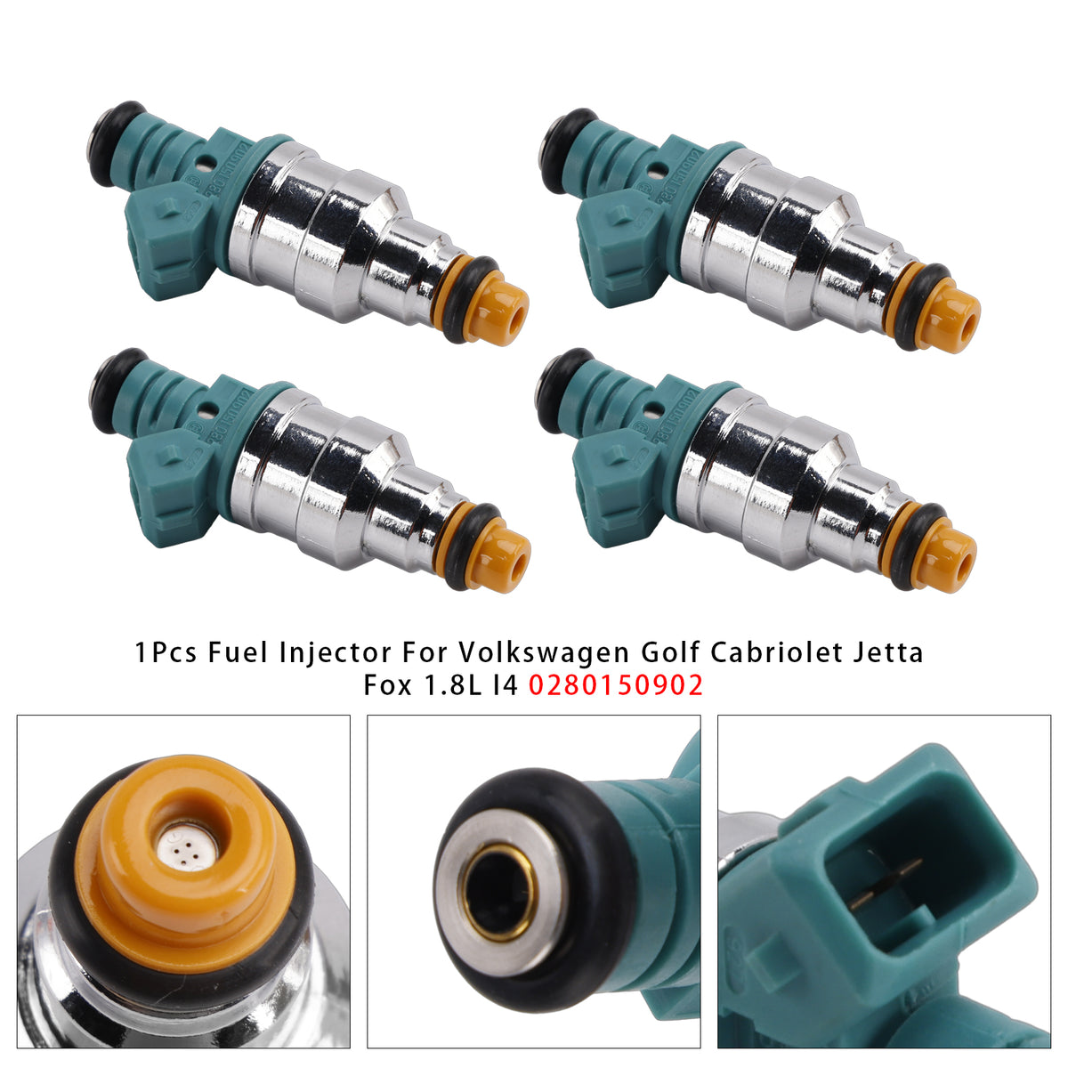 Volkswagen Golf Cabriolet Jetta Fox 1.8L I4 0280150902 4PCS Fuel Injector