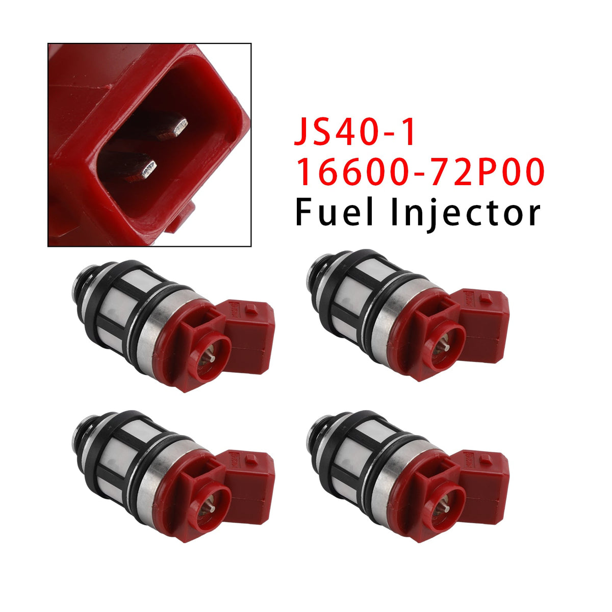 4Pcs JS40-1 16600-72P00 Fuel Injector For Nissan D21 XE Pickup 2.4L 93-95