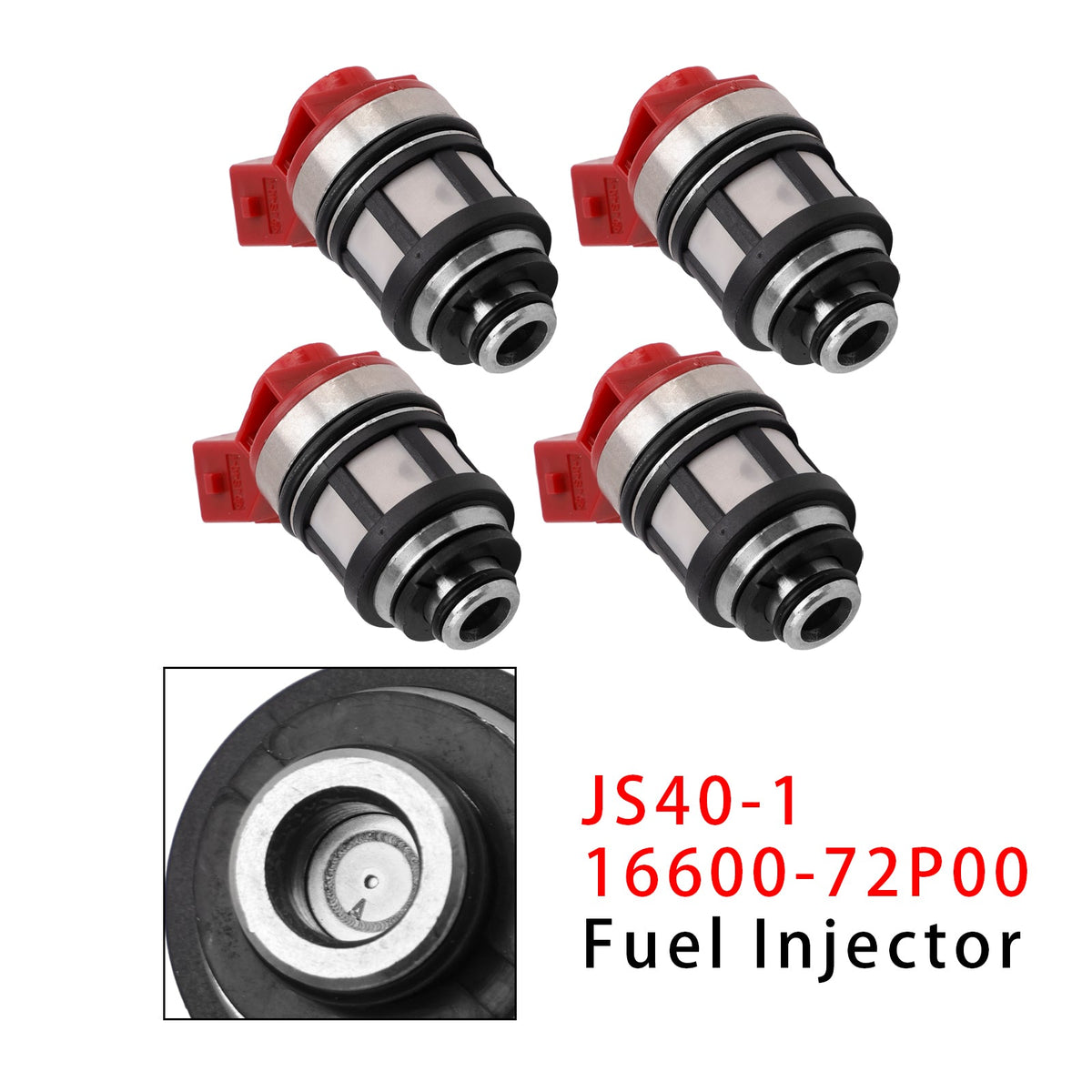 4Pcs JS40-1 16600-72P00 Fuel Injector For Nissan D21 XE Pickup 2.4L 93-95