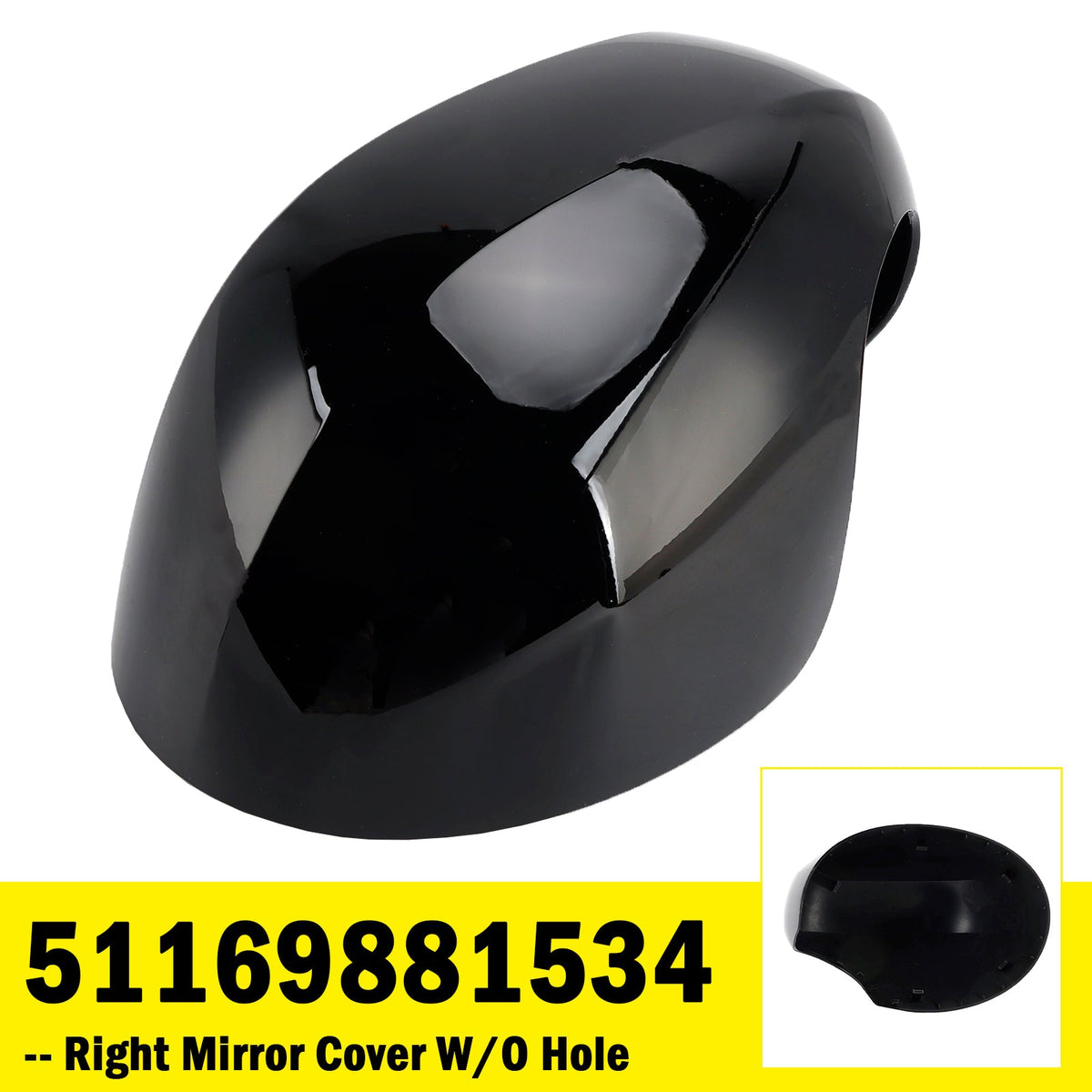 Right Mirror Cover W/O Hole 51169881534 for MINI Cooper F54 F55 F56 F57 20-24