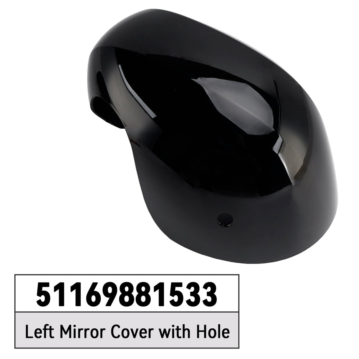 Left Mirror Cover with Hole 51169881533 for MINI Cooper F54 F55 F56 F57 20-24