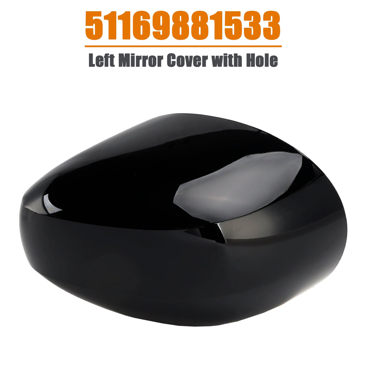 Left Mirror Cover with Hole 51169881533 for MINI Cooper F54 F55 F56 F57 20-24