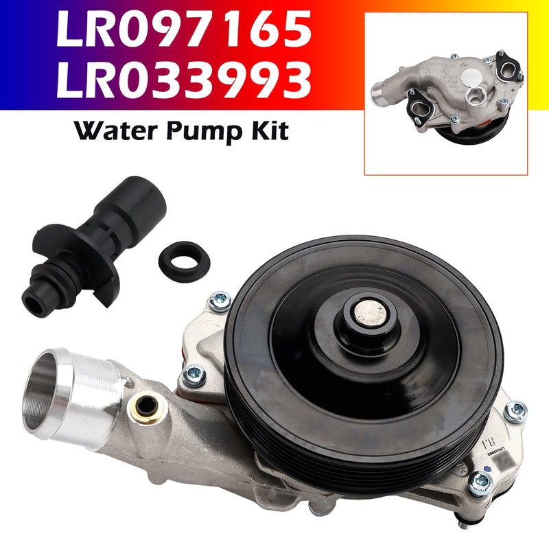 Land Rover 3.0L 5.0L Gas 2010-2019 LR097165 LR033993 Water Pump Kit