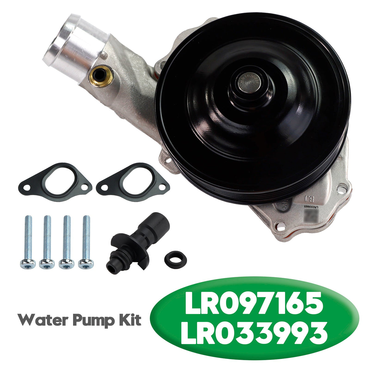 Water Pump Kit for Land Rover 3.0L 5.0L Gas 2010-2019 LR097165 LR033993