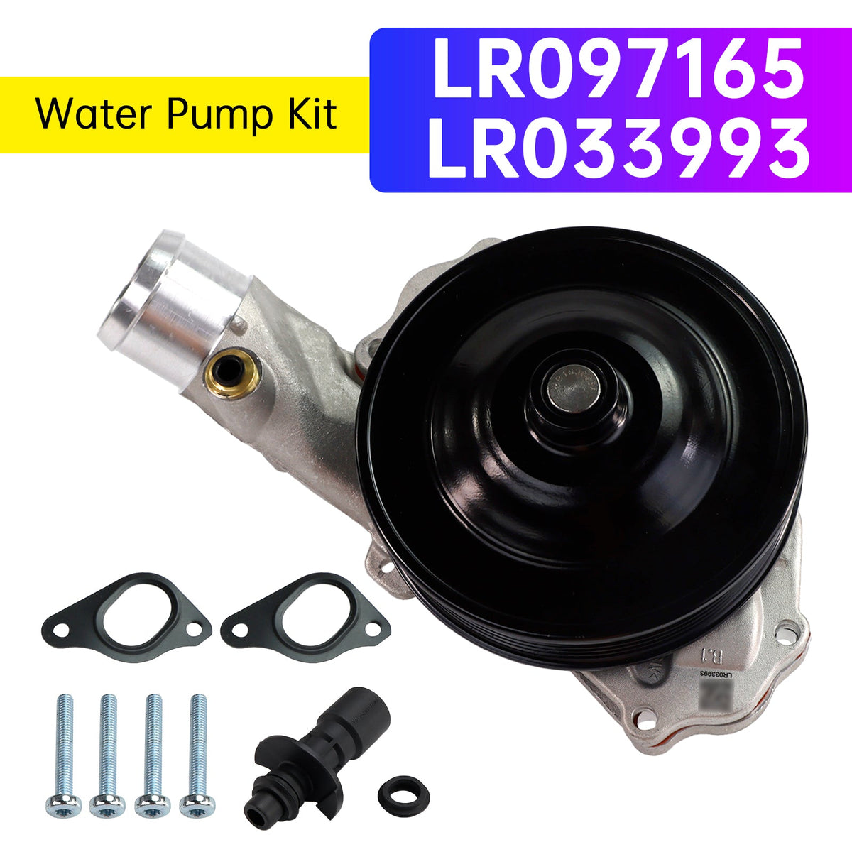 Land Rover 3.0L 5.0L Gas 2010-2019 LR097165 LR033993 Water Pump Kit