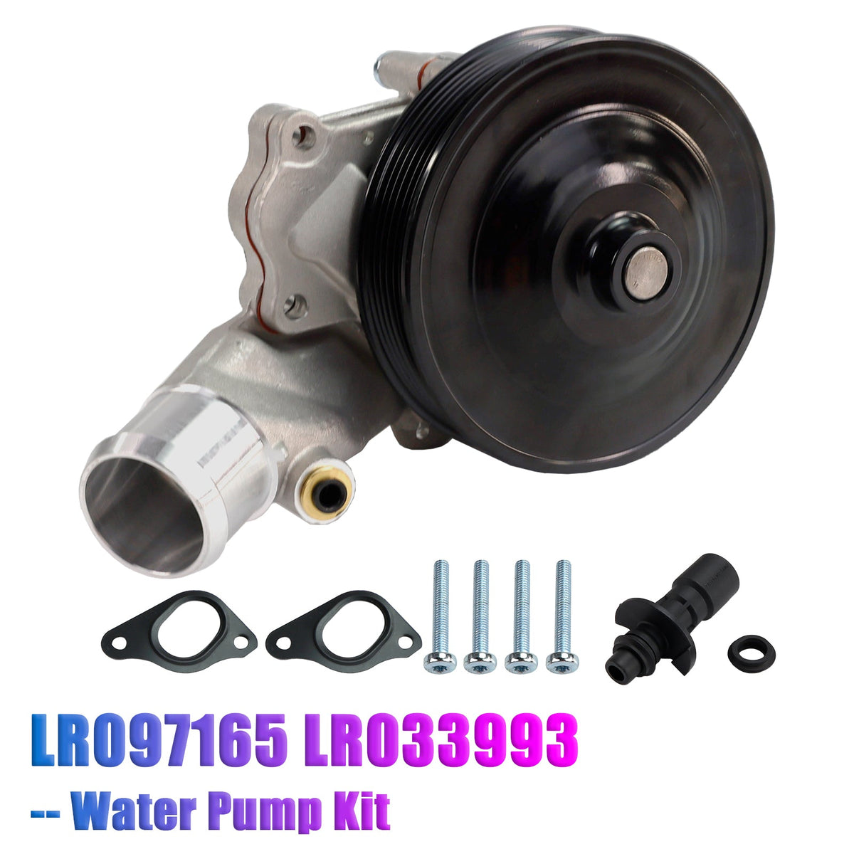 Land Rover 3.0L 5.0L Gas 2010-2019 LR097165 LR033993 Water Pump Kit