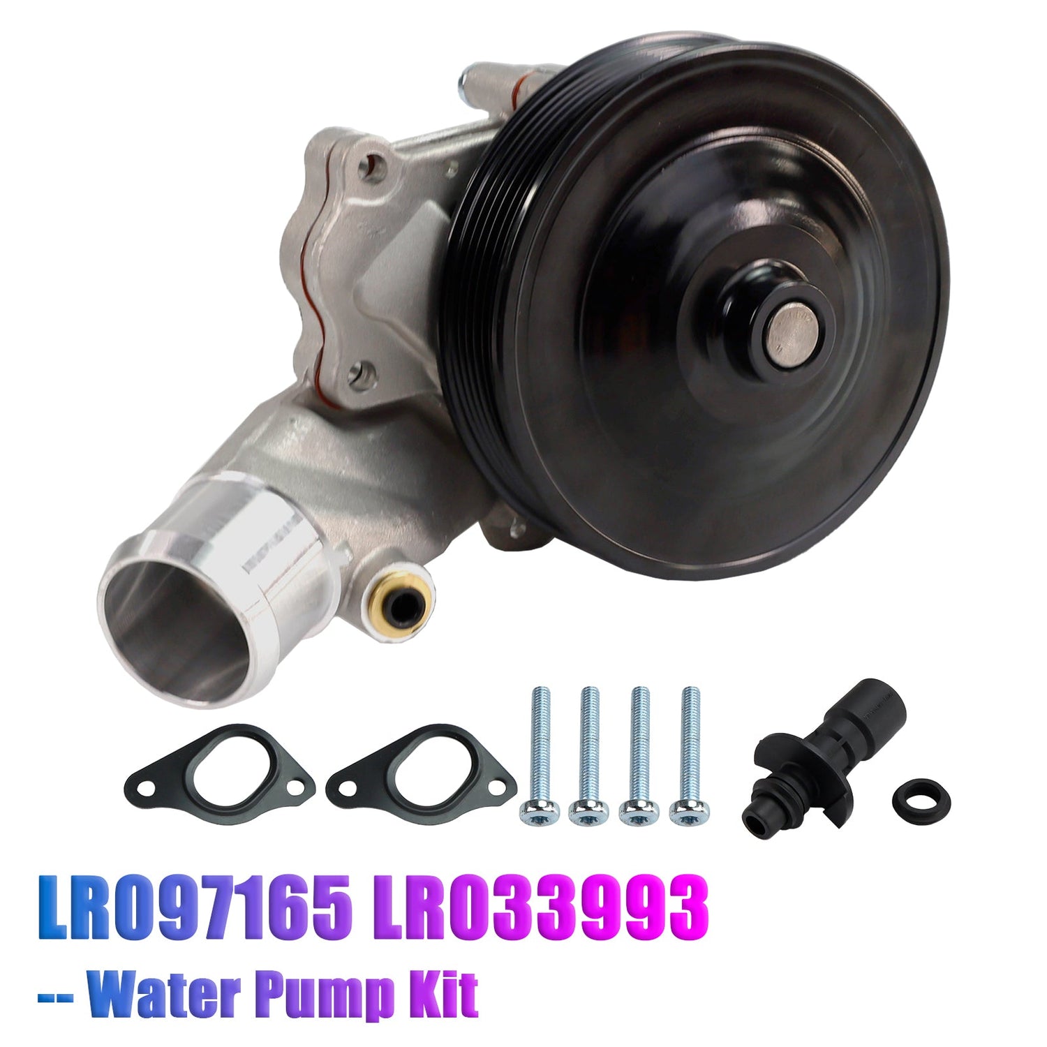 Land Rover 3.0L 5.0L Gas 2010-2019 LR097165 LR033993 Water Pump Kit