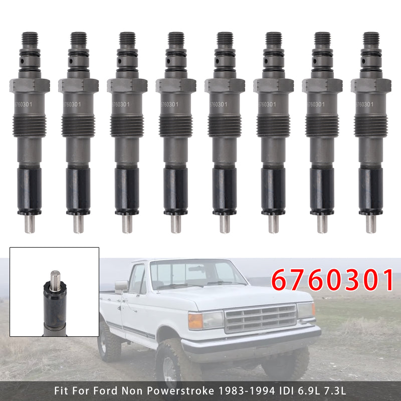 Ford Non Powerstroke Diesel 1983-1994 IDI 6.9L 7.3L 6760301 8PCS Fuel Injector