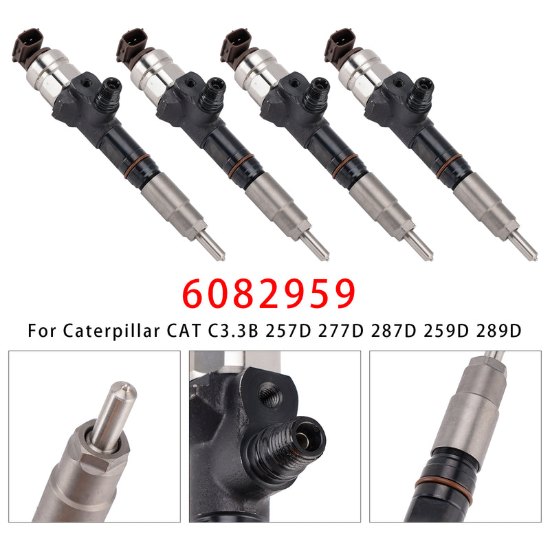 Caterpillar CAT C3.3B 257D 277D 287D 259D 289D 6082959 4PCS Fuel Injector