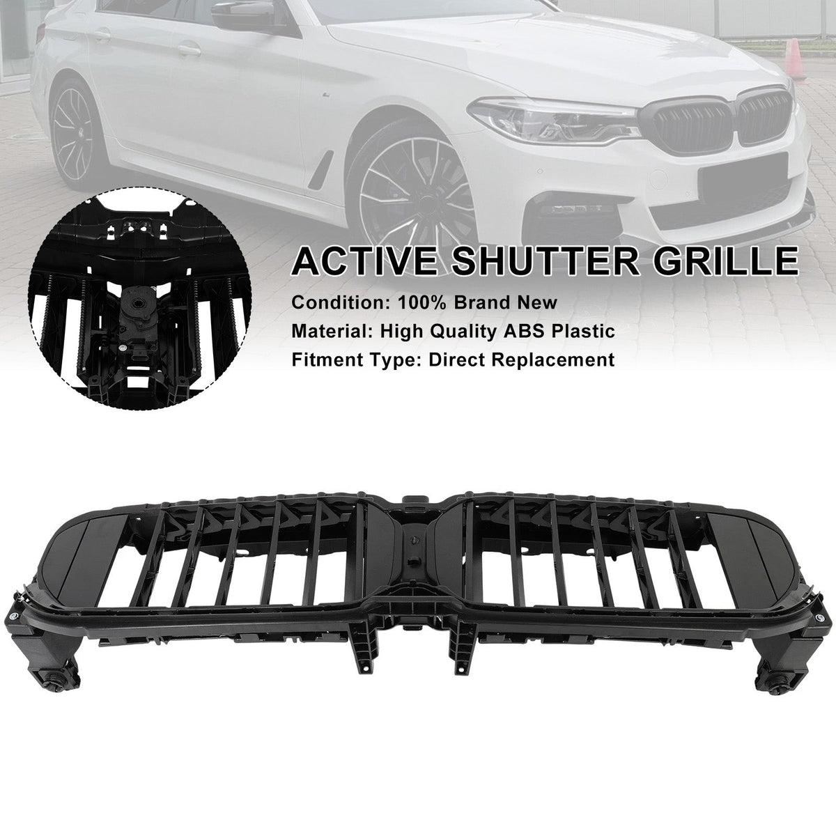 BMW 5 series G30 G31 2021-2023 Front Radiator Active Grille Air Shutter W/Motor 51119498612
