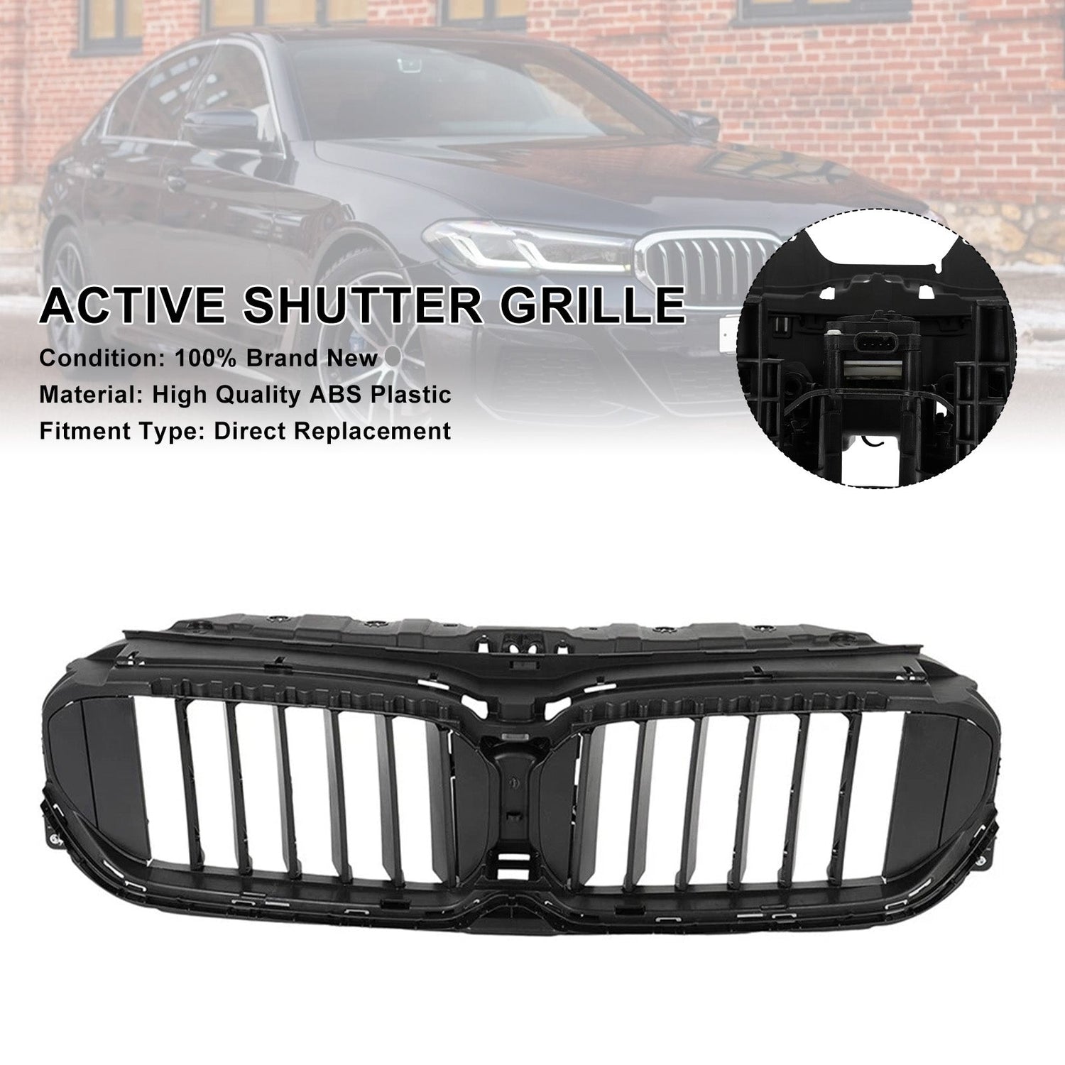 BMW 5 series G30 G31 2021-2023 Front Radiator Active Grille Air Shutter W/Motor 51119498612