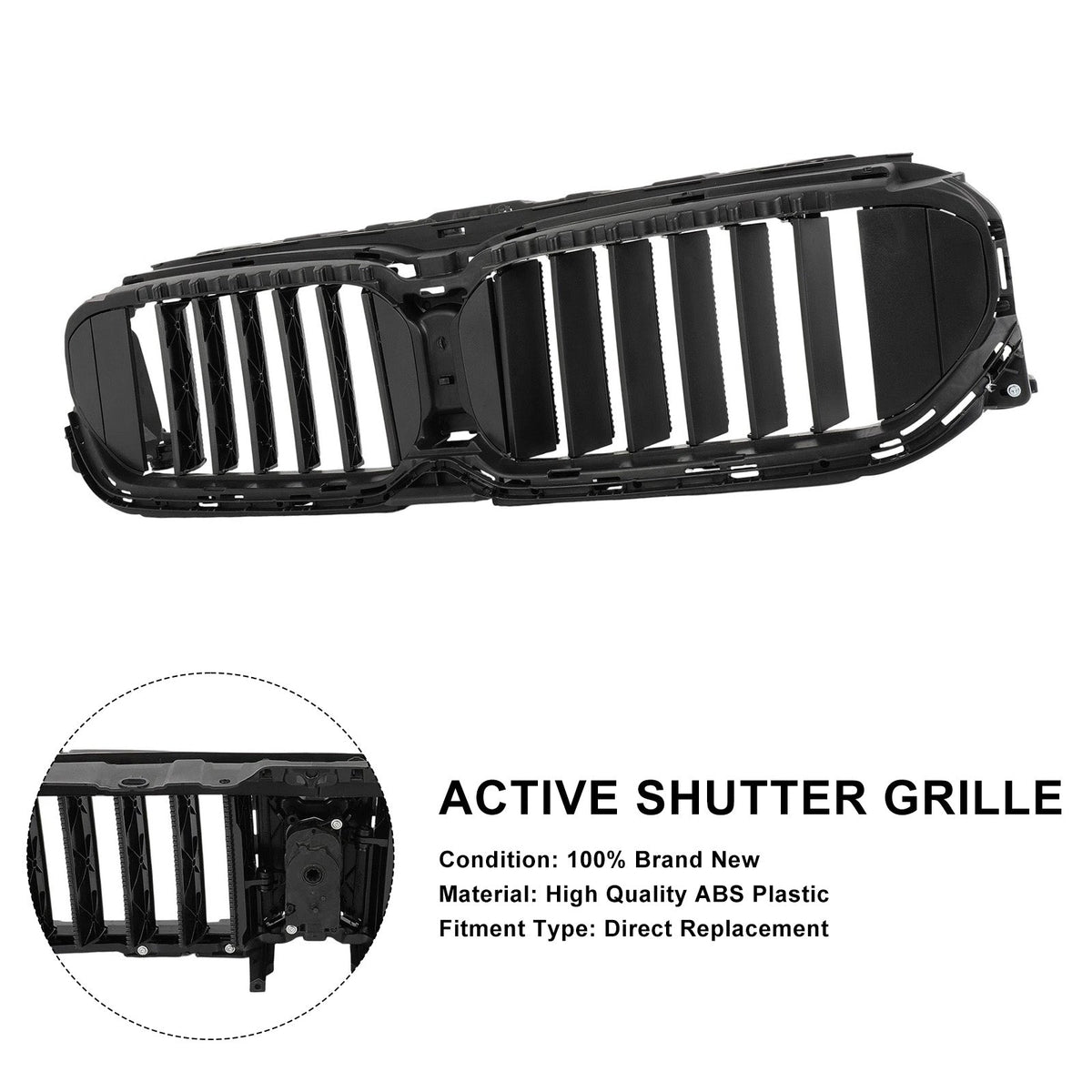 2021-2023 BMW 5 series G30 G31 Front Radiator Active Grille Air Shutter W/Motor 51119498612