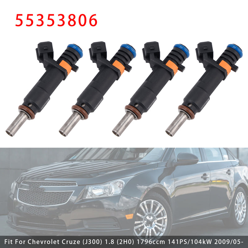 Vauxhall Astra Insignia A Chevrolet Cruze Trax 55353806 4PCS Fuel Injector