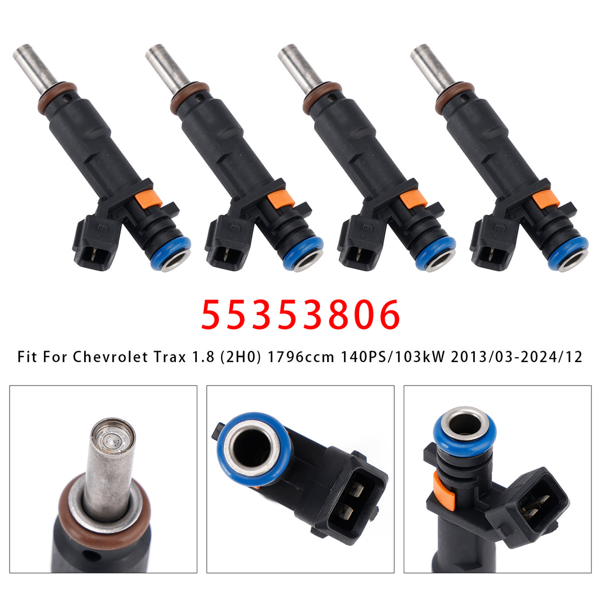 Vauxhall Astra Insignia A Chevrolet Cruze Trax 55353806 4PCS Fuel Injector