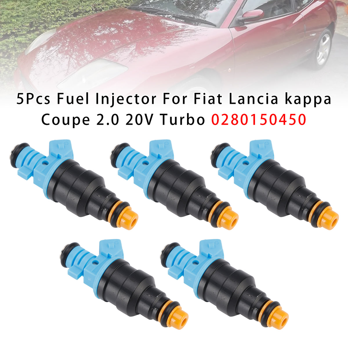 Fiat Lancia kappa Coupe 2.0 20V Turbo 0280150450 5Pcs Fuel Injector