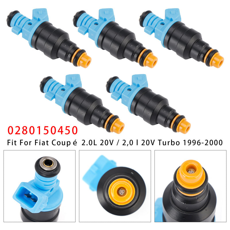 Fiat Lancia kappa Coupe 2.0 20V Turbo 0280150450 5Pcs Fuel Injector