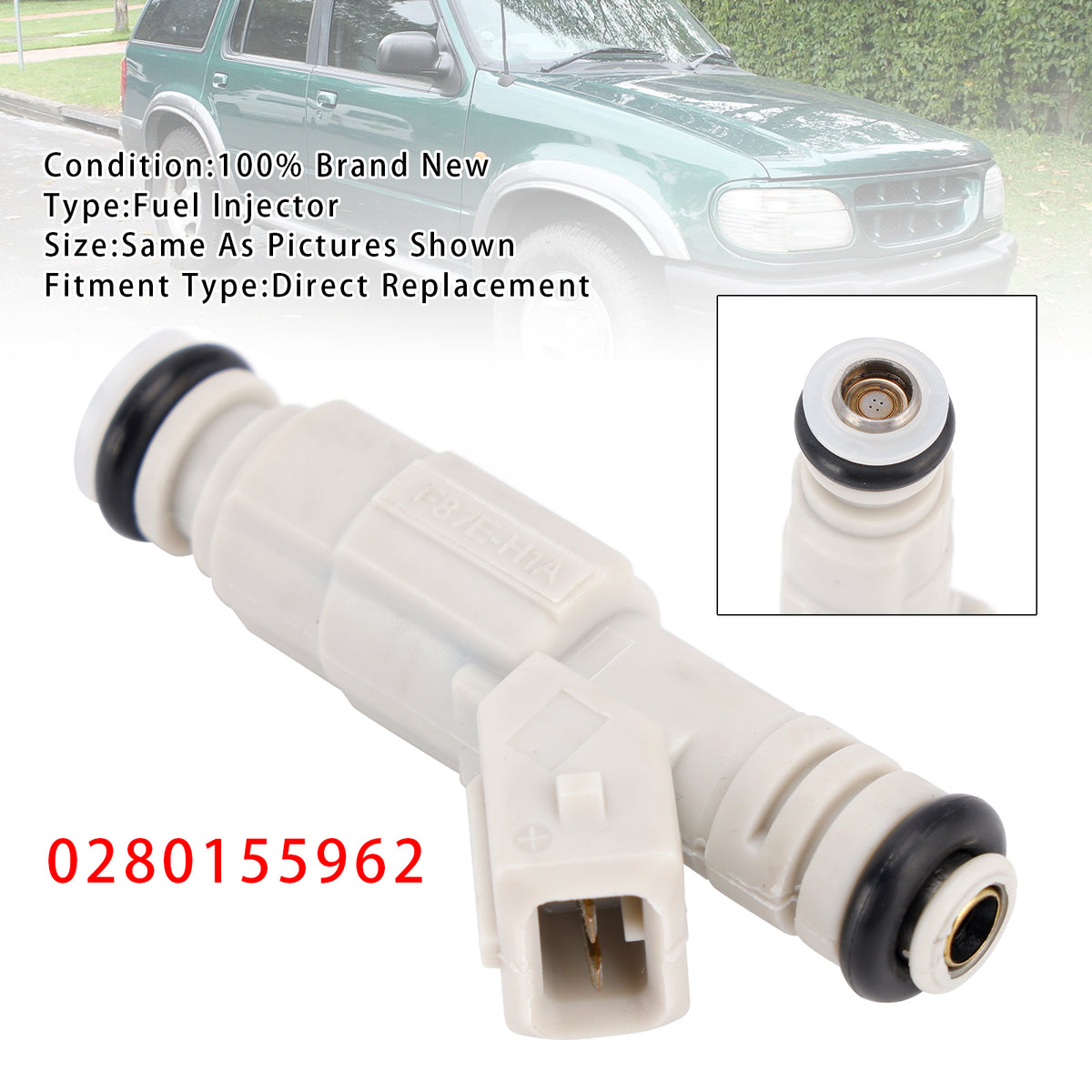 Mazda B4000 Ford Ranger Explorer 4.0L 1998-2001 0280155962 1PCS Fuel Injector