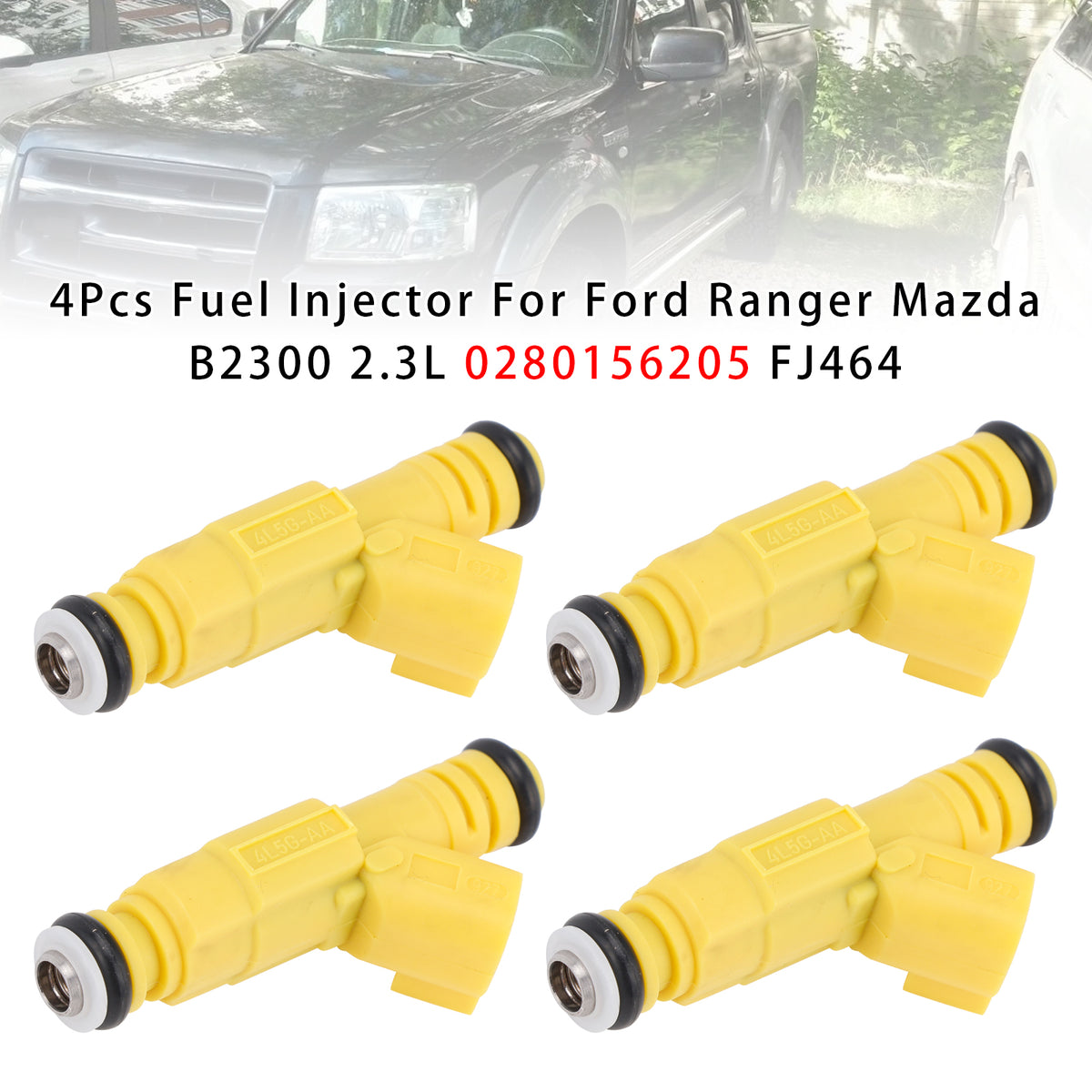 Ford Ranger Mazda B2300 2.3L 0280156205 FJ464 4PCS Fuel Injector