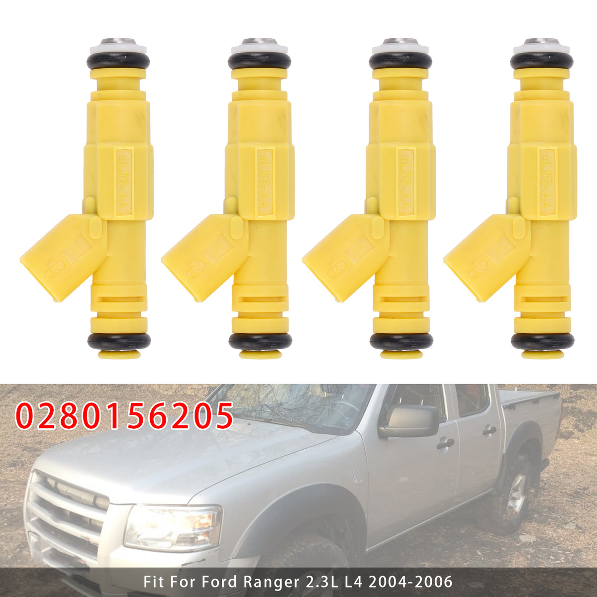 Ford Ranger Mazda B2300 2.3L 0280156205 FJ464 4PCS Fuel Injector