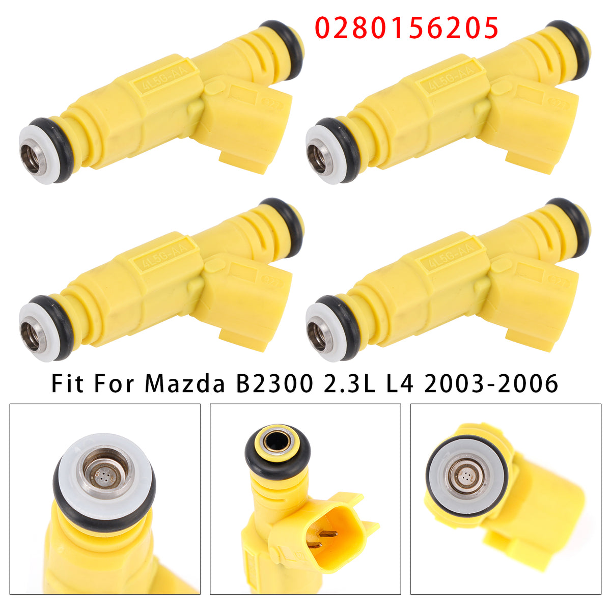 Ford Ranger Mazda B2300 2.3L 0280156205 FJ464 4PCS Fuel Injector