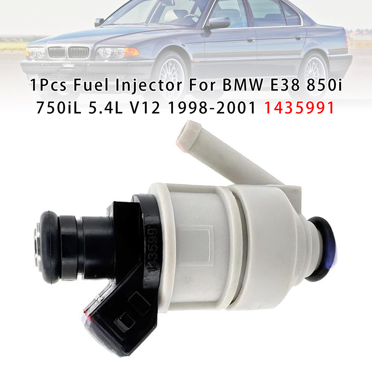 BMW E38 850i 750iL 5.4L V12 1998-2001 1435991 1PCS Fuel Injector