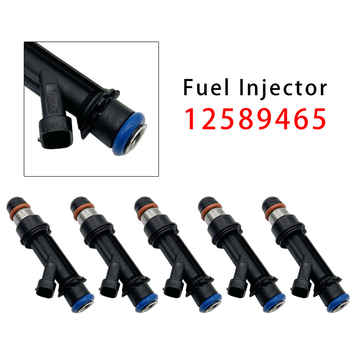 Chevrolet Colorado Isuzu GMC Canyon Hummer H3 L5 12589465 5Pcs Fuel Injector