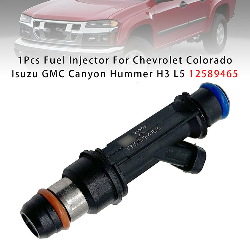 Chevrolet Colorado Isuzu GMC Canyon Hummer H3 L5 12589465 1PCS Fuel Injector