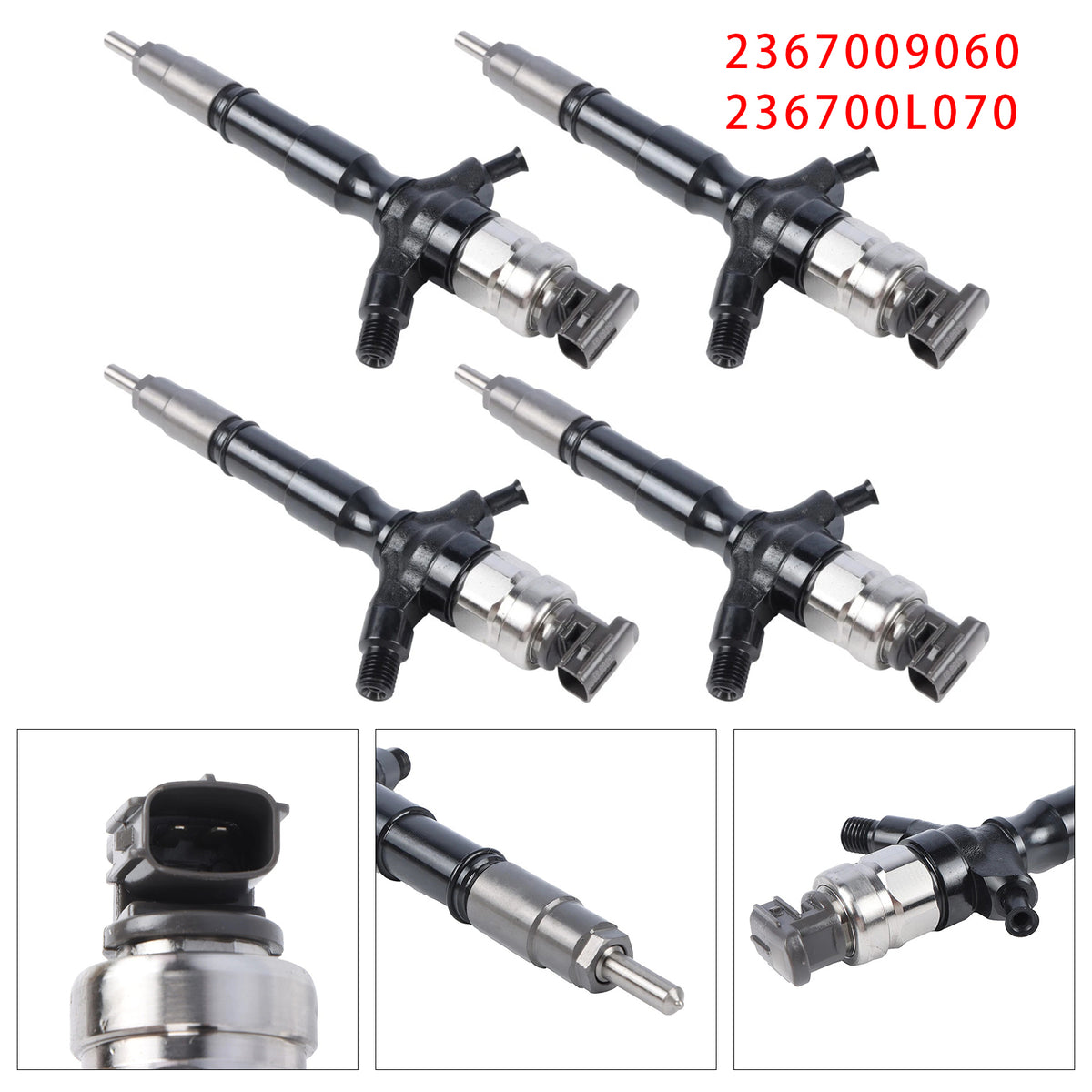 Toyota Hilux Hiace 2KD-FTV 2.5L 2367009060 236700L070 4PCS Fuel Injector