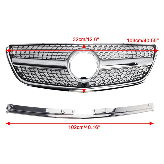 Mercedes Vito W447 2015-2019 GT Stlye Diamond Front Bumper Grill Grille