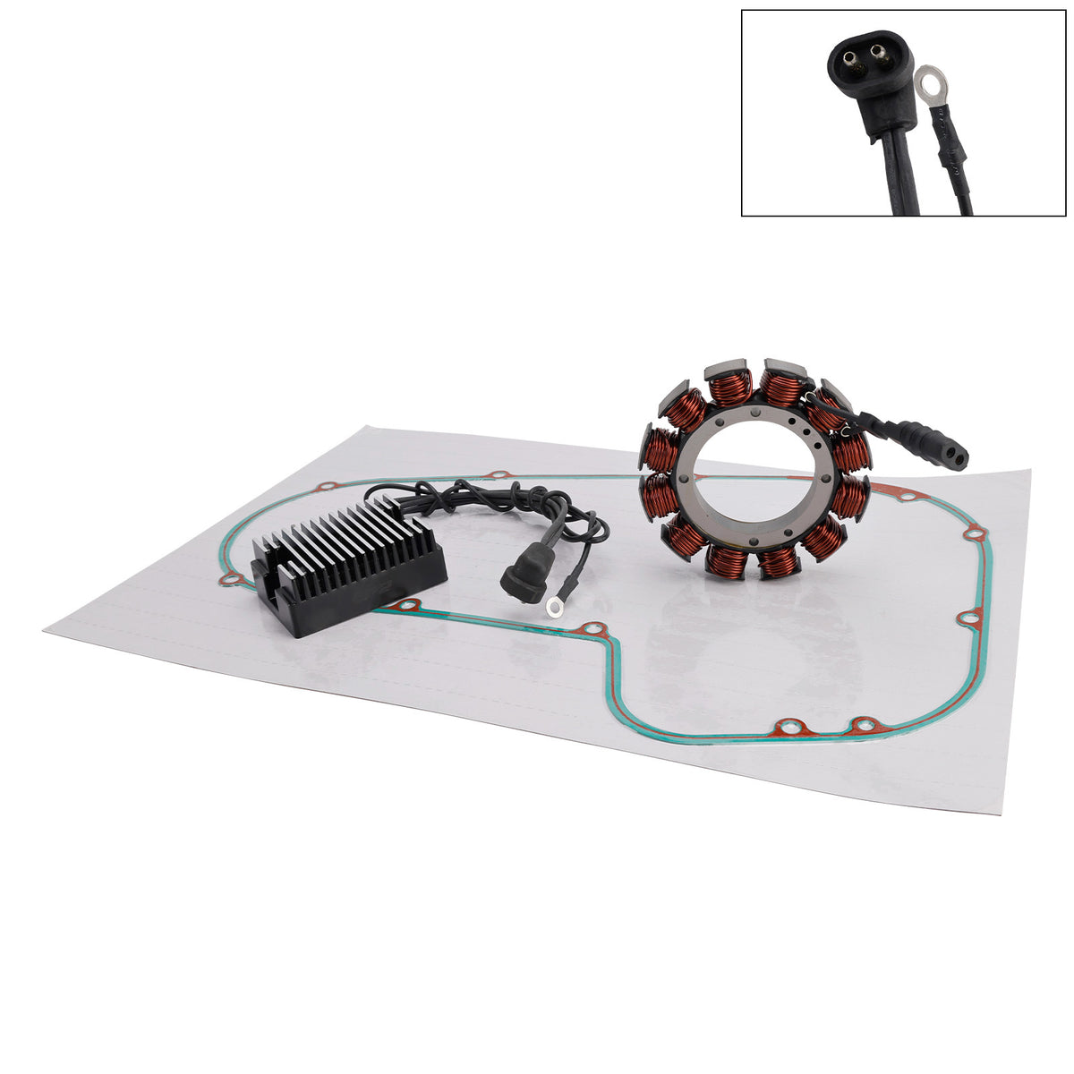 1989-1993 Big Twin Touring Softail Dyna 35A Stator Regulator Rectifier Gasket