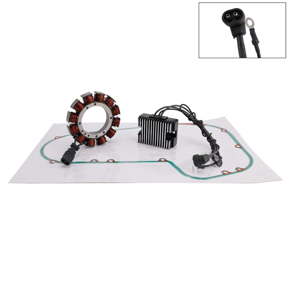 1989-1993 Big Twin Touring Softail Dyna 35A Stator Regulator Rectifier Gasket