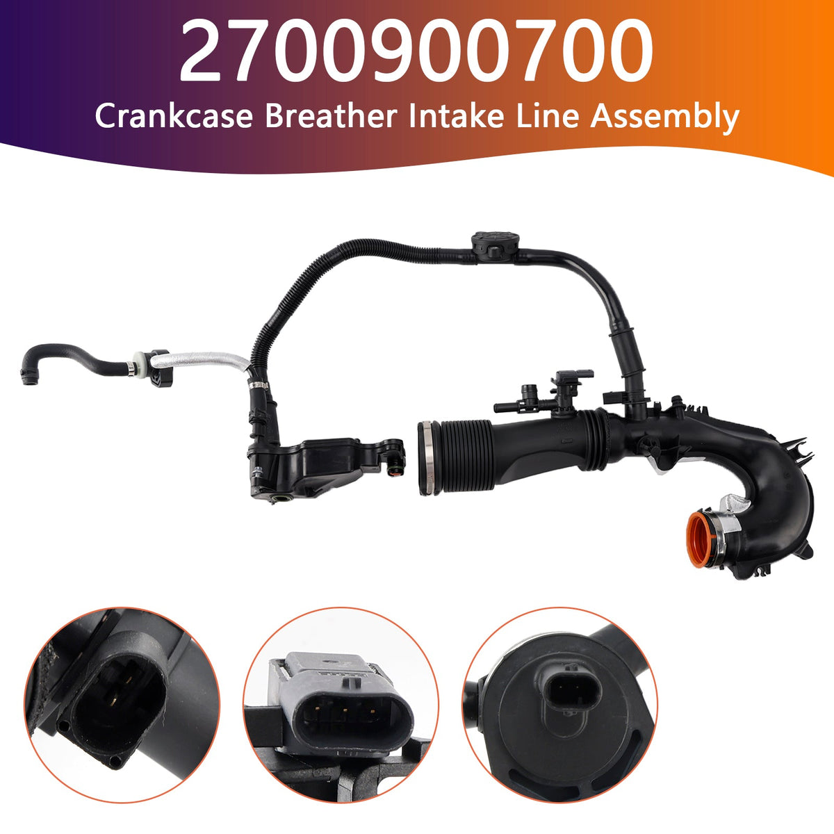 2014-2019 Benz M270 X156 2700900700Crankcase Breather Intake Line Assembly