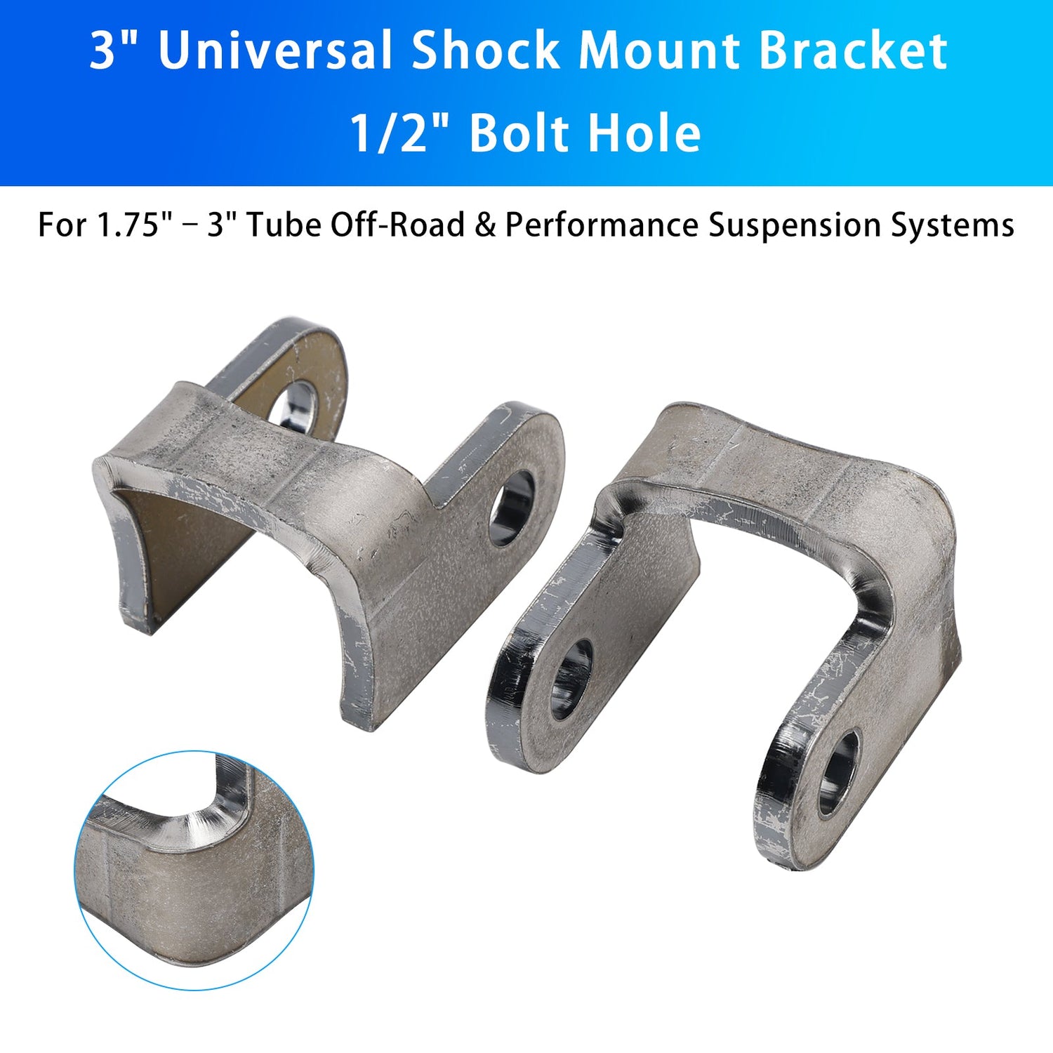 3" Universal Shock Mount Bracket 1/2" Bolt Hole For 1.75"¨C3" Performance Suspension